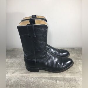 Justin Mens 3133 Jackson Kipskin Cowboy Western Leather Roper Boots Size 8.5 D